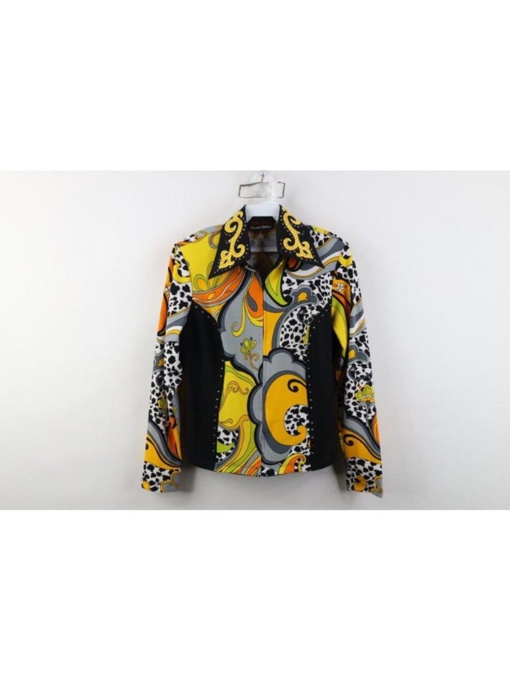 Hobby Horse Limited Edition Womens Large Paisley Sequin Jeweled Show Jacket Top